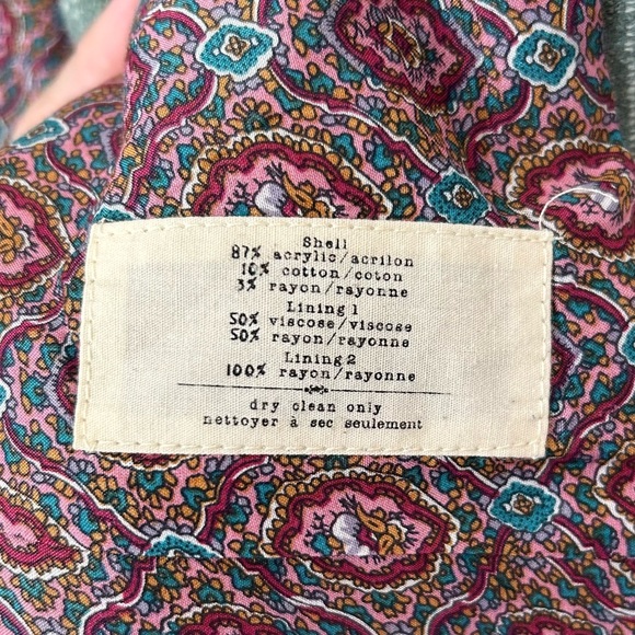 Anthropologie Cartonnier Sky Dashes Knit Blazer Jacket Tweed Look Lined - Large - Picture 8 of 10